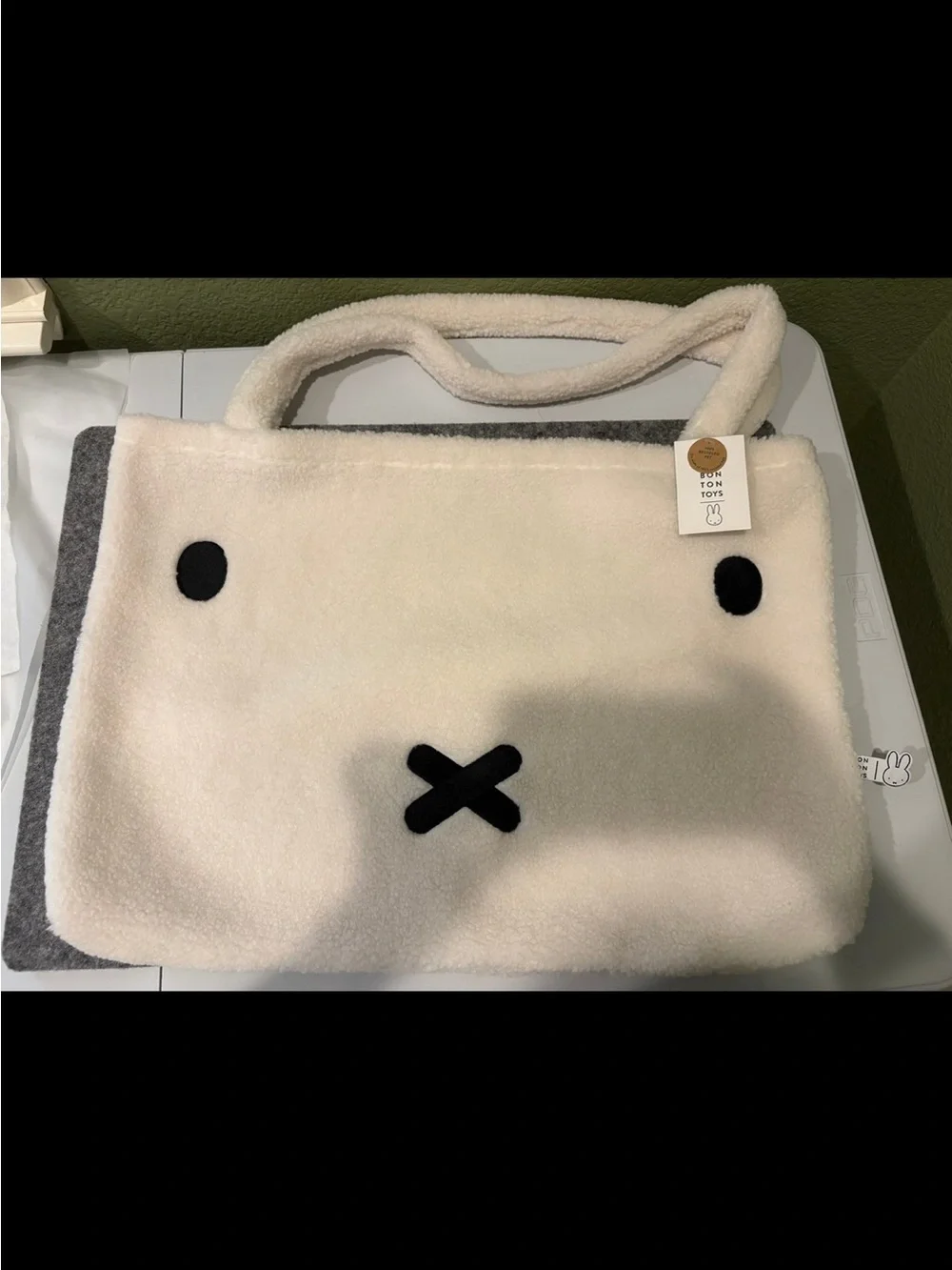 NWT Bon Ton Toys Miffy Teddy Shopping Bag Sustainable Plush Bag